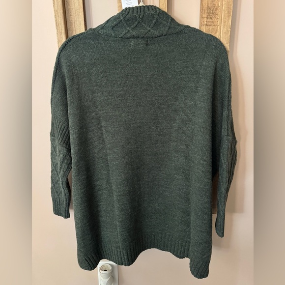 Mersea Mer Sea One Size Hunter Green Lisbon Traveler Knit Mock Neck Sweater - Picture 3 of 5